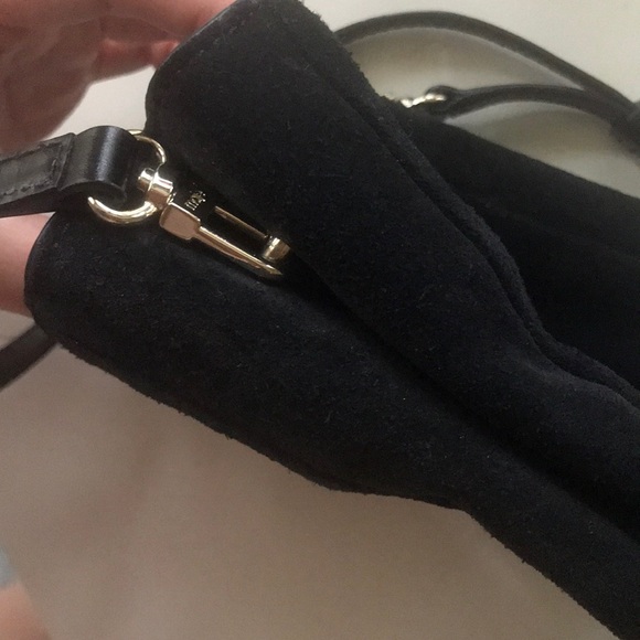 Maje Mini M Suede Crossbody Bag with Gold accent - Picture 9 of 9